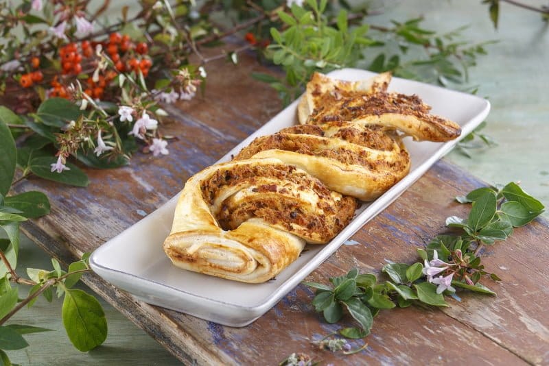 Trança folhada de alheira -@Teleculinária