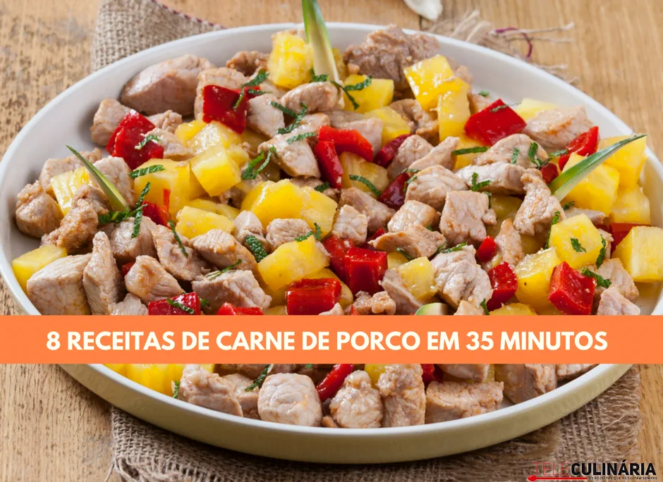 8 receitas de carne de porco em 35 minutos