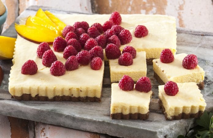 Tarte de manga com frutos vermelhos