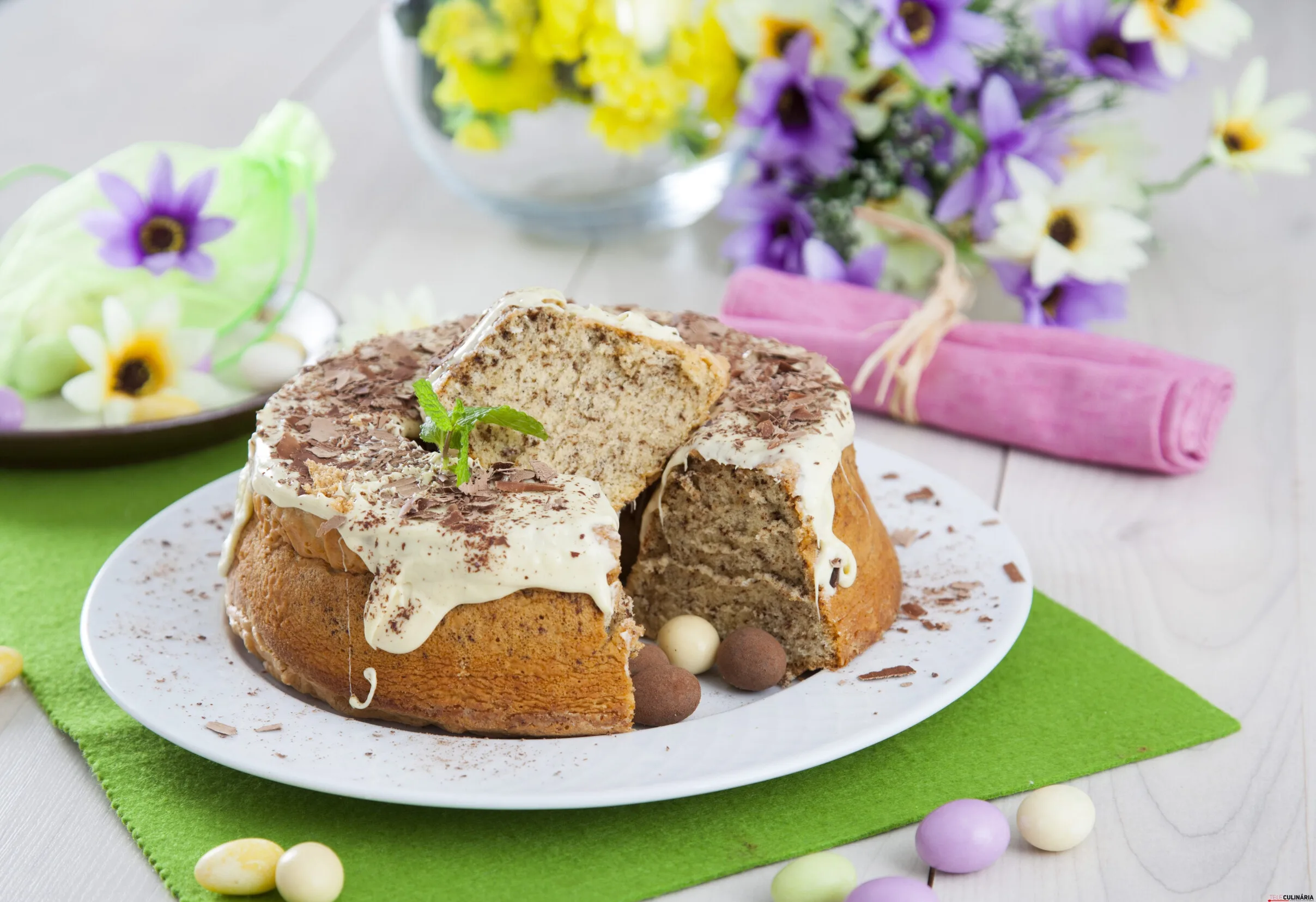 Receita de pão de ló de chocolate preto e branco (robot de cozinha)