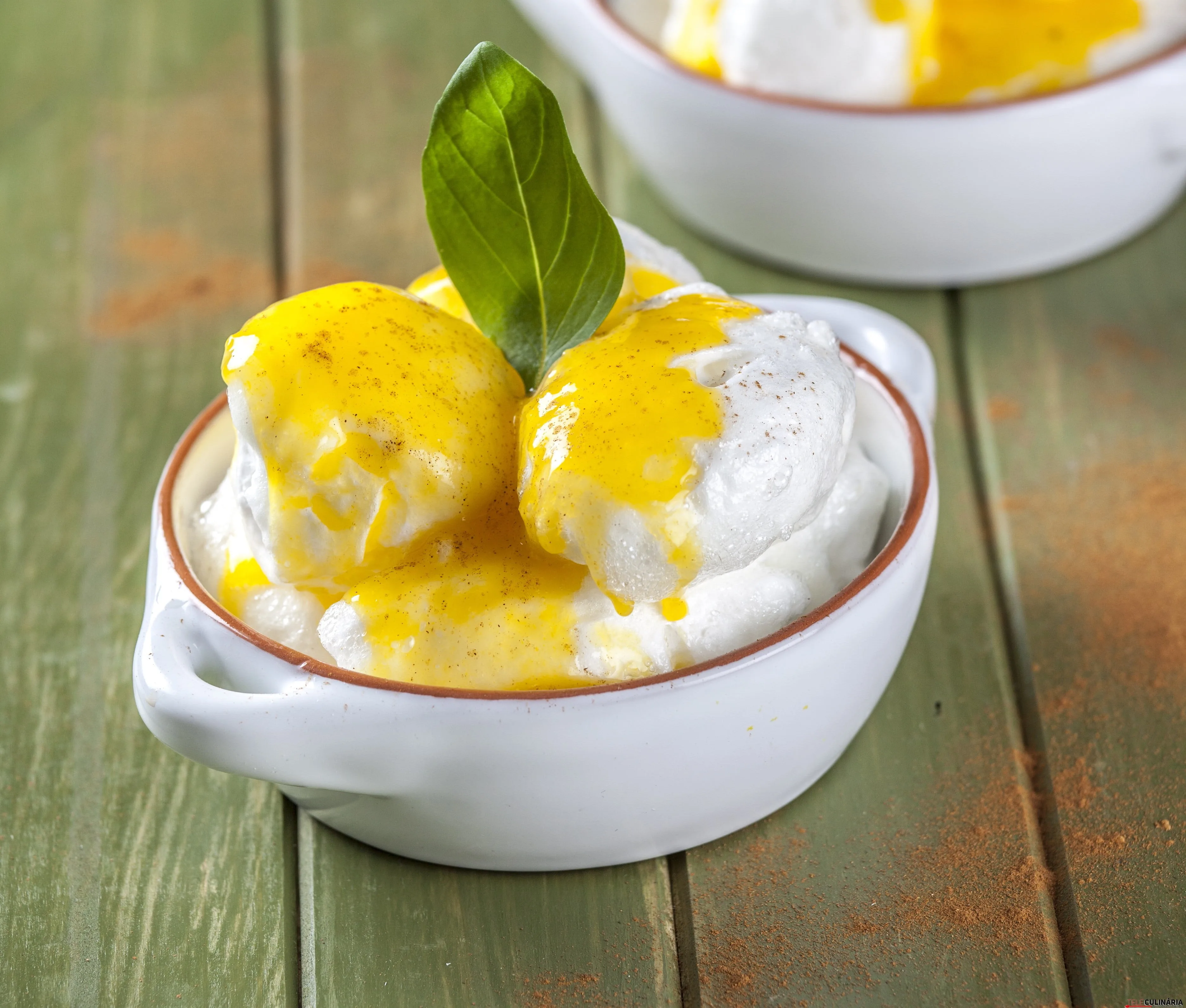 Farófias com creme de laranja