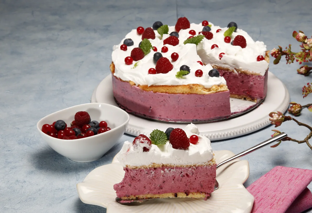 sanduiche gelada de frutos vermelhos