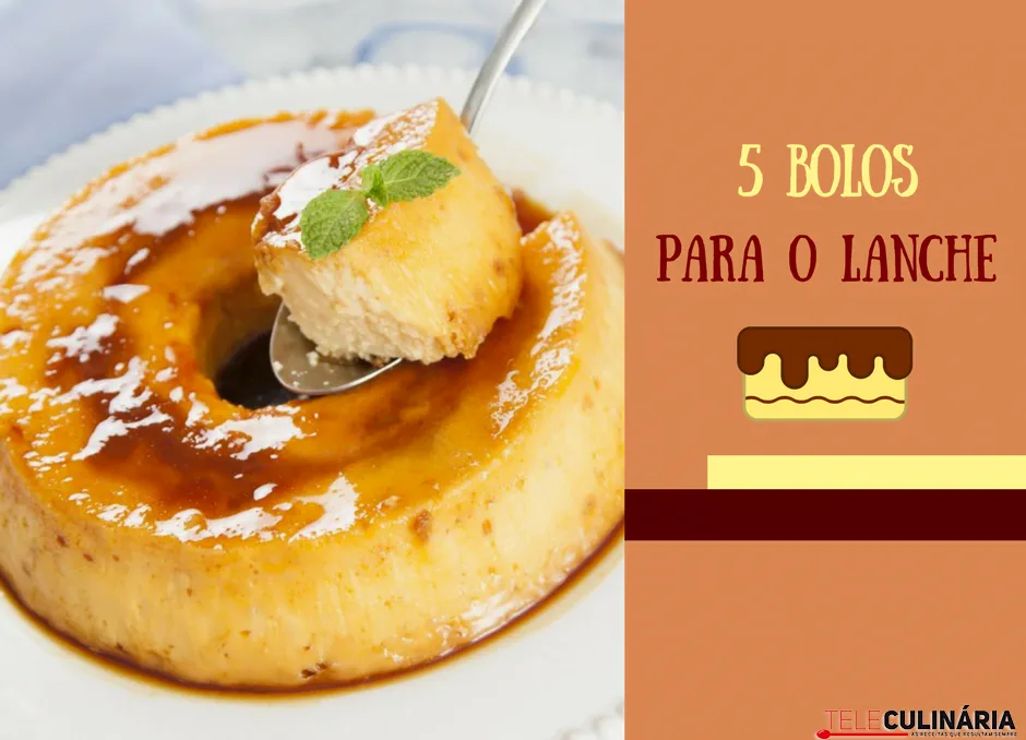 5 bolos para o lanche