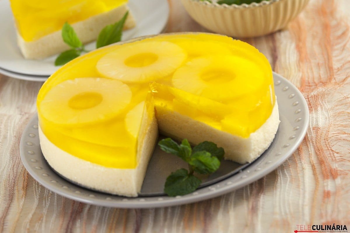 pudim frio de ananás