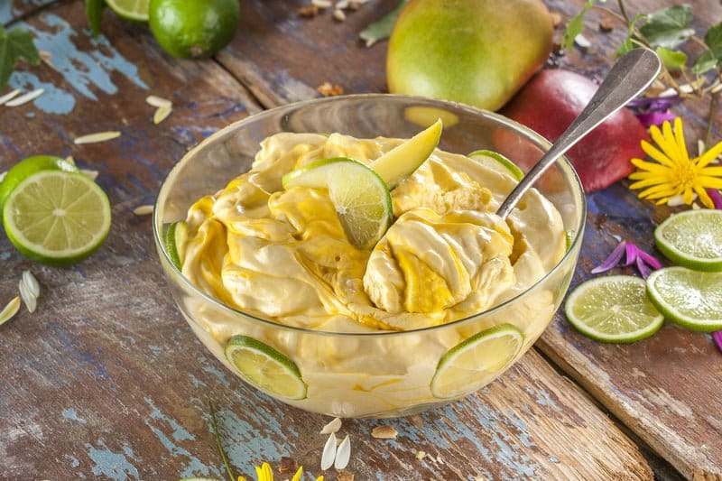 Mousse de manga e lima - @TeleCulinária