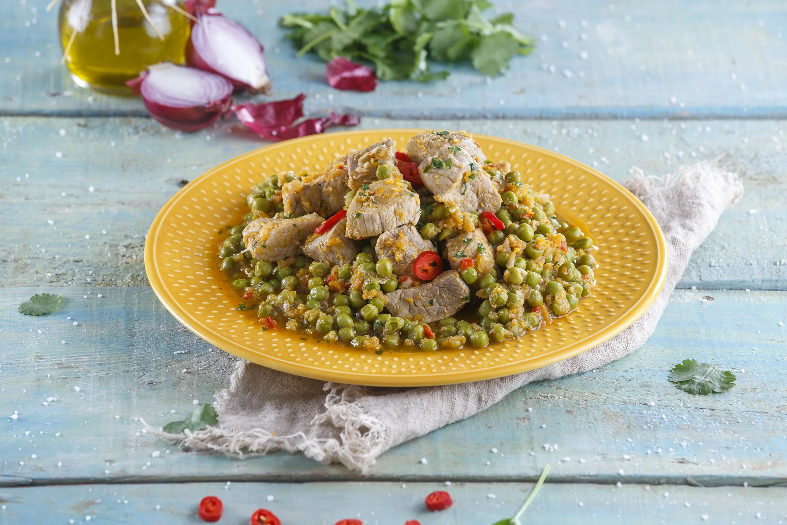 Porco com ervilhas @TeleCulinária