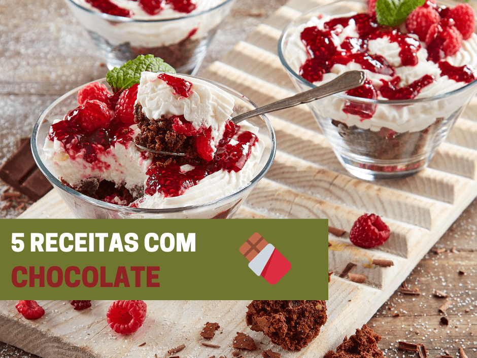 5 receitas com chocolate