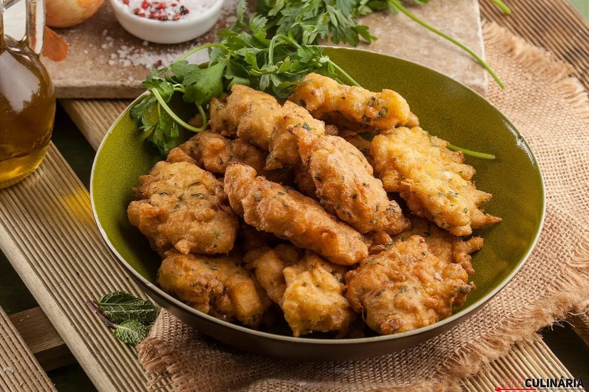 Receita de Pataniscas de bacalhau