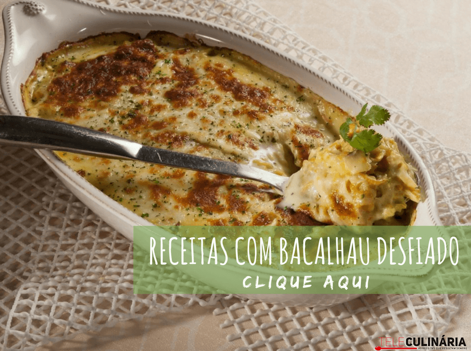 Receitas com bacalhau desfiado