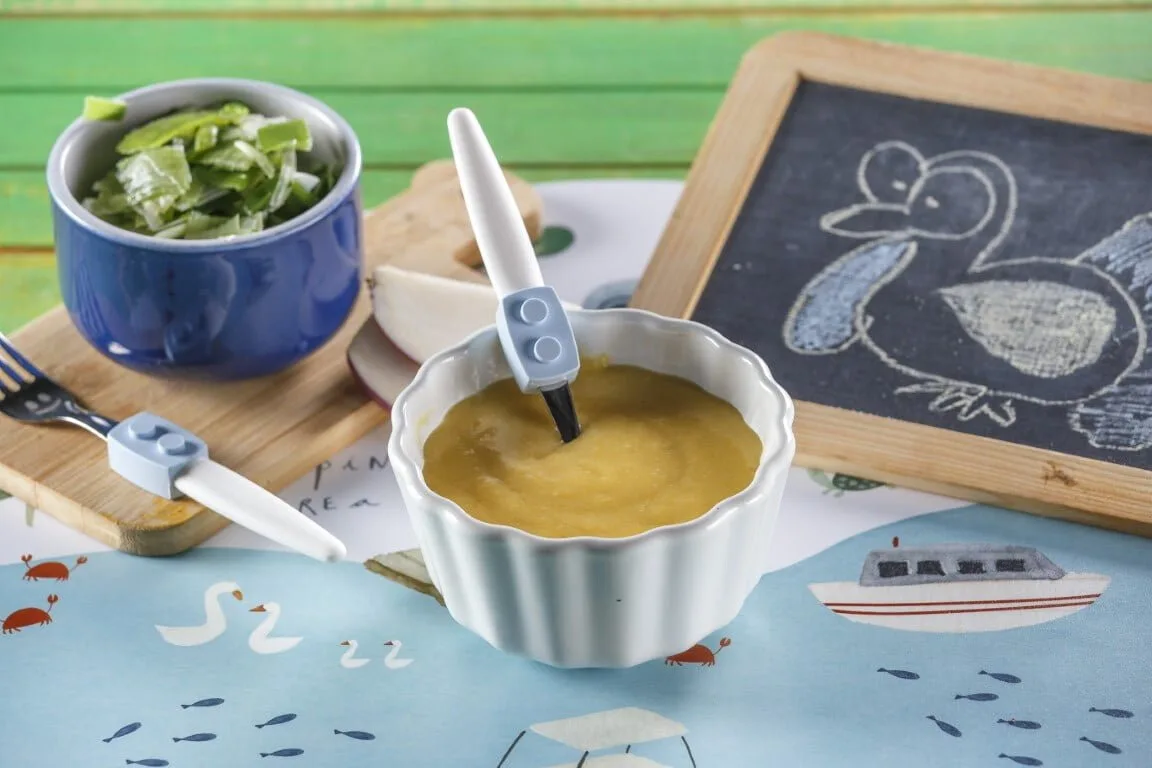 Puré de alho-francês com peito de peru (bebé a partir dos 6 meses)