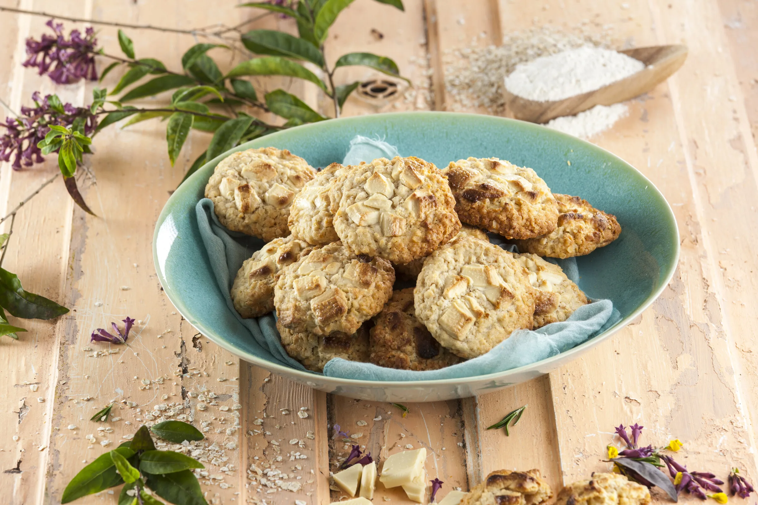 Cookies de chocolate branco