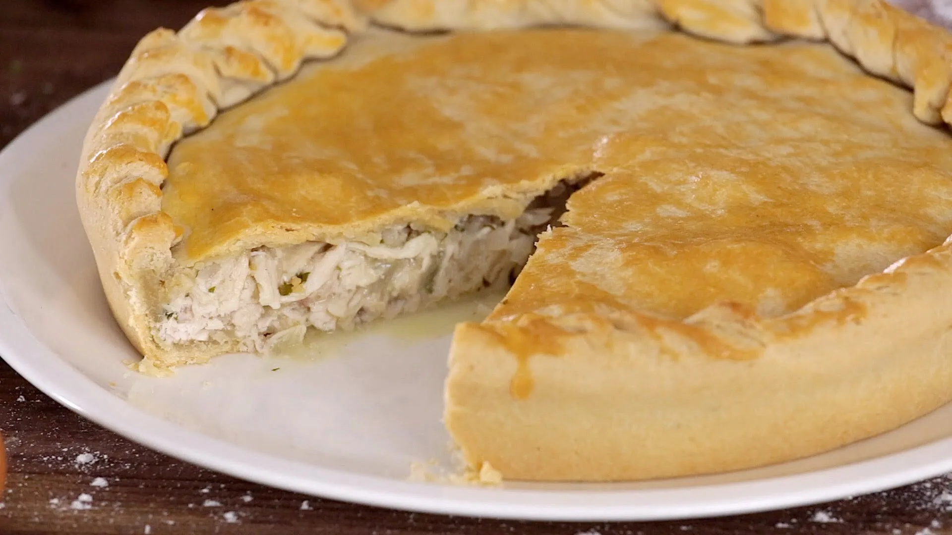 Empada de frango cozido ou assado