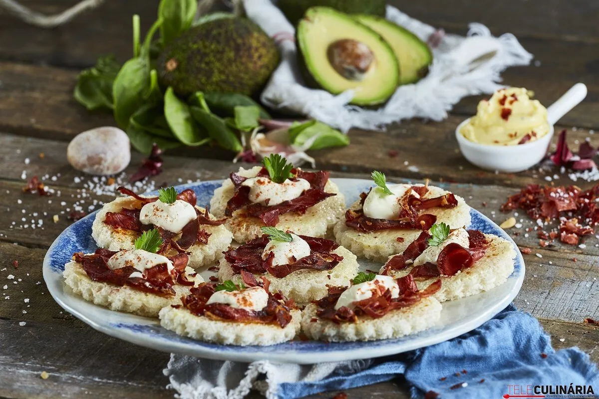 Canapés gourmet de presunto