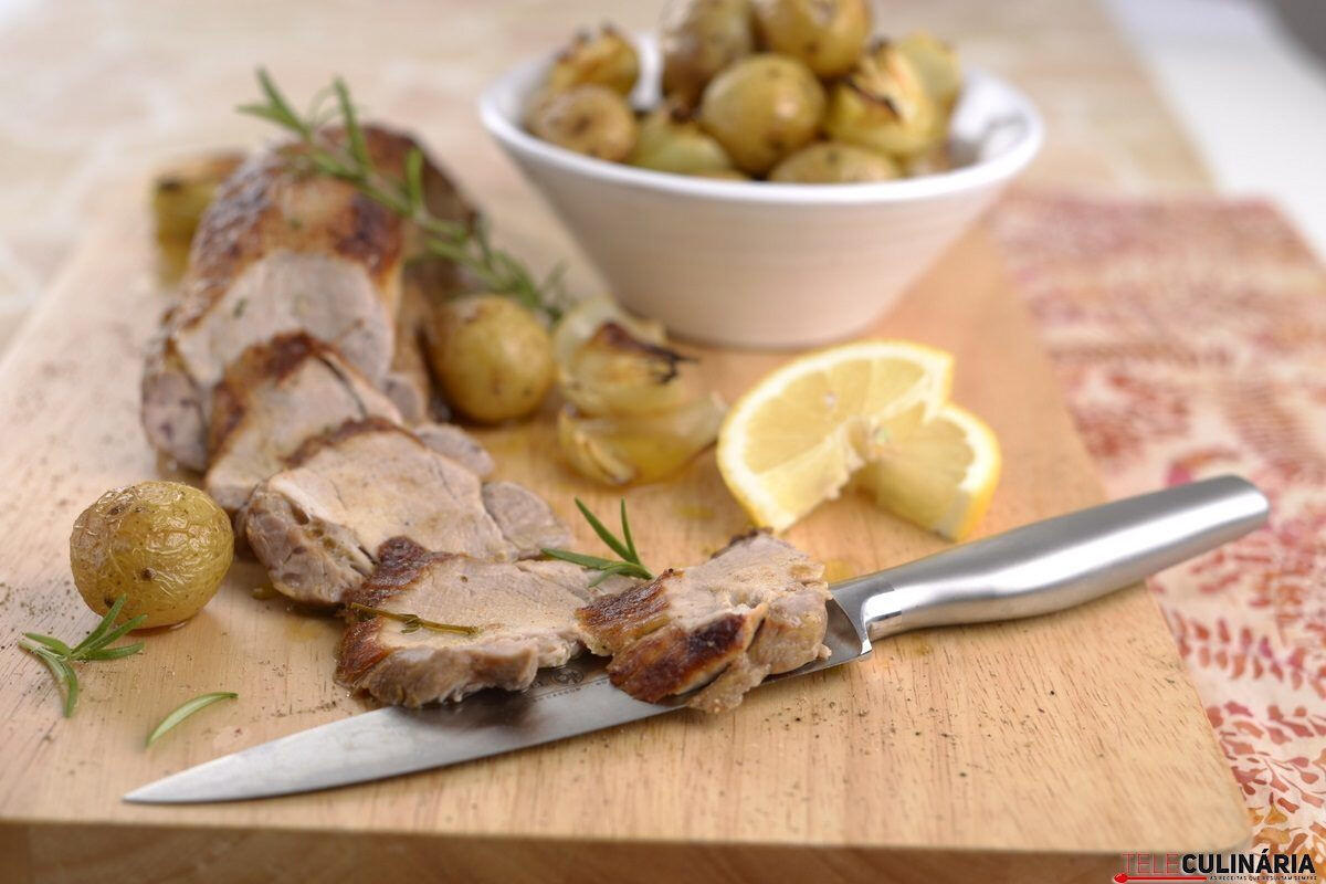 Lombinhos de porco assados no forno