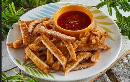 Porco panado na air fryer