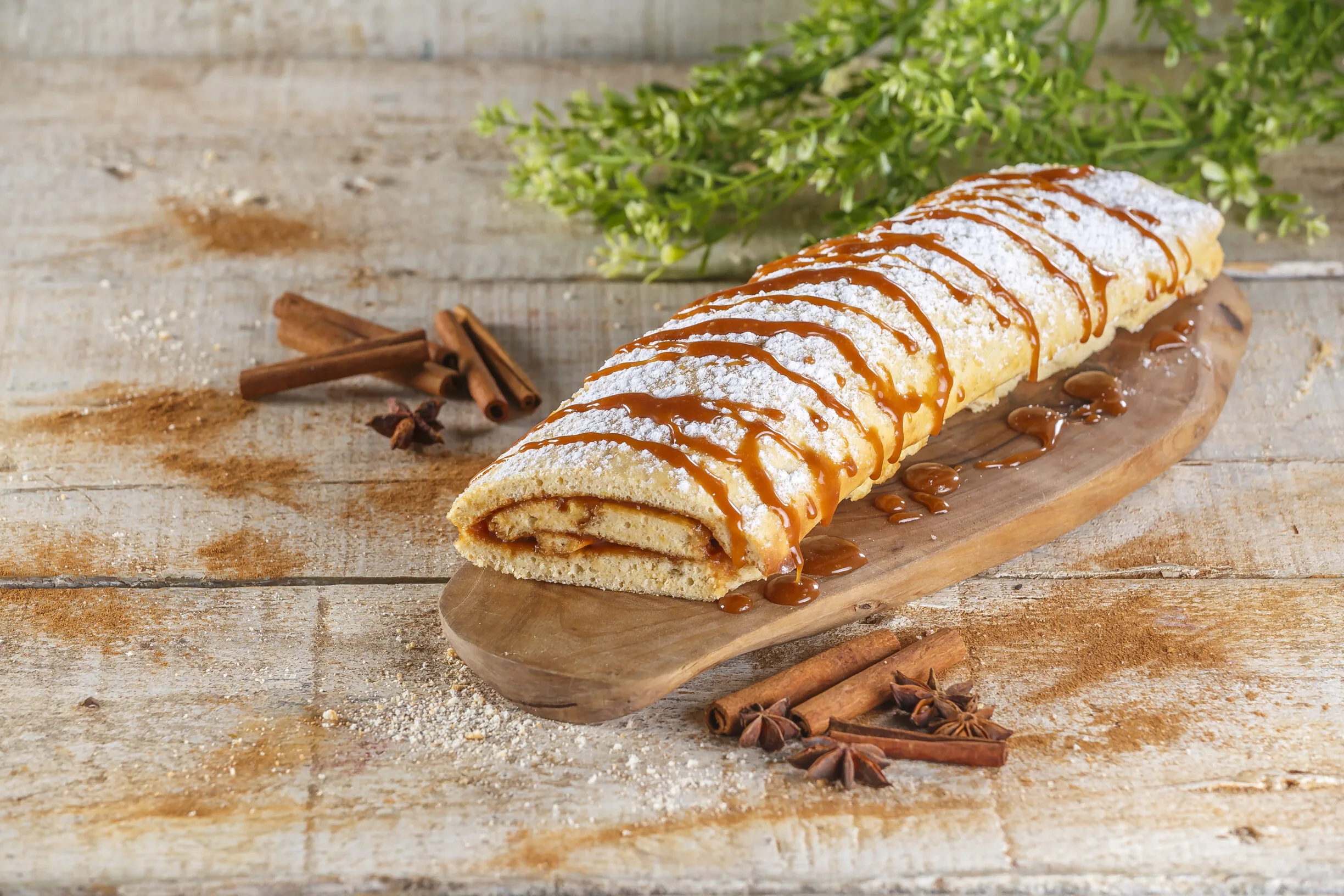 Torta de caramelo e banana