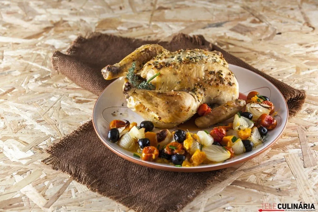 Frango do campo com abóbora