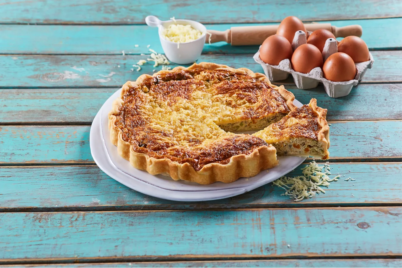 Tarte de talos e cascas