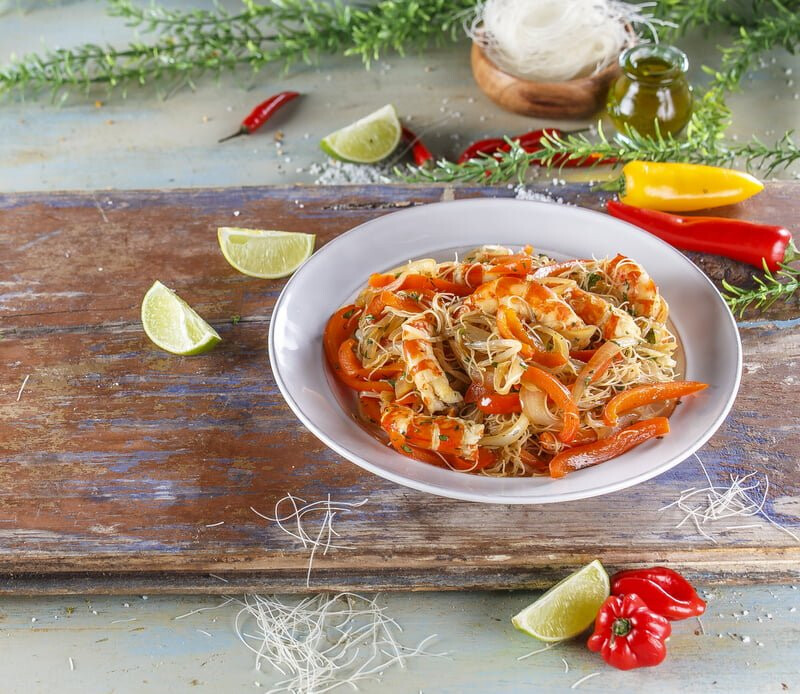 Noodles de camarão