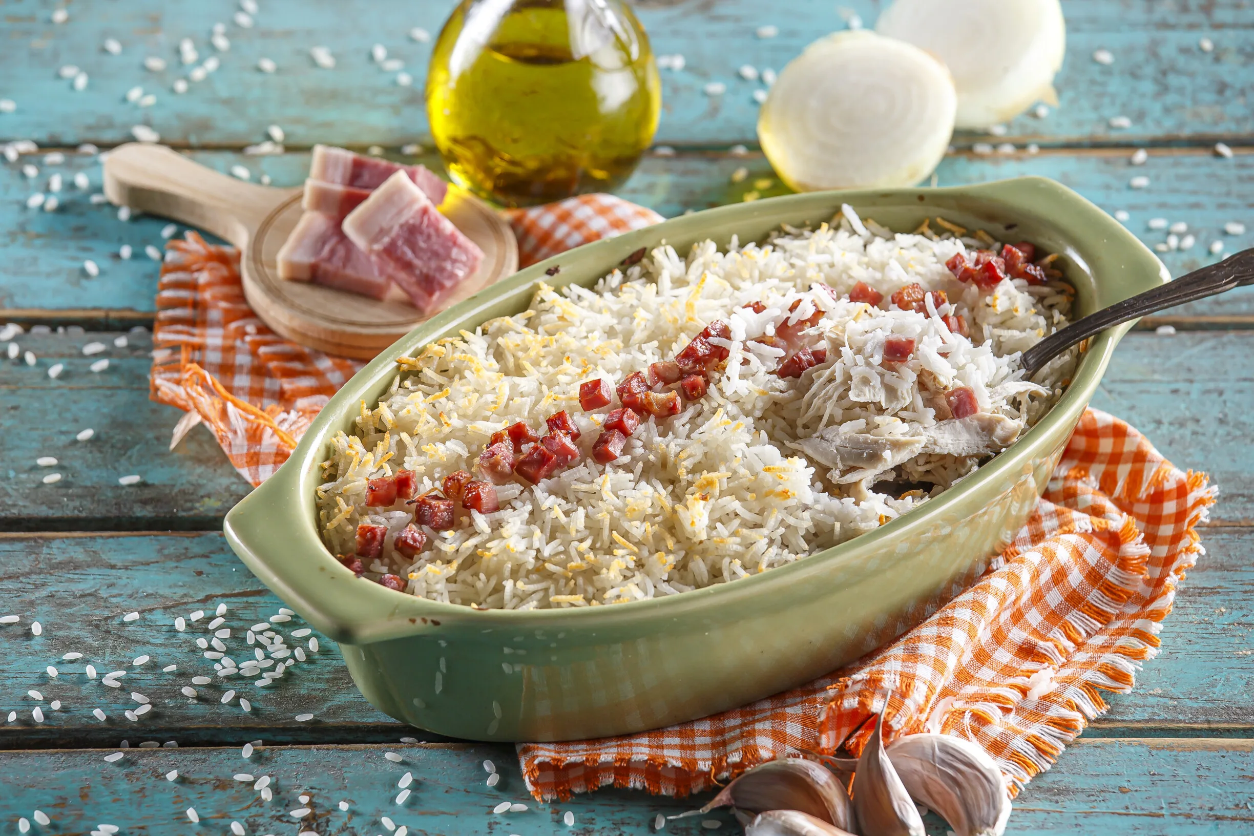 Empadão de arroz com frango