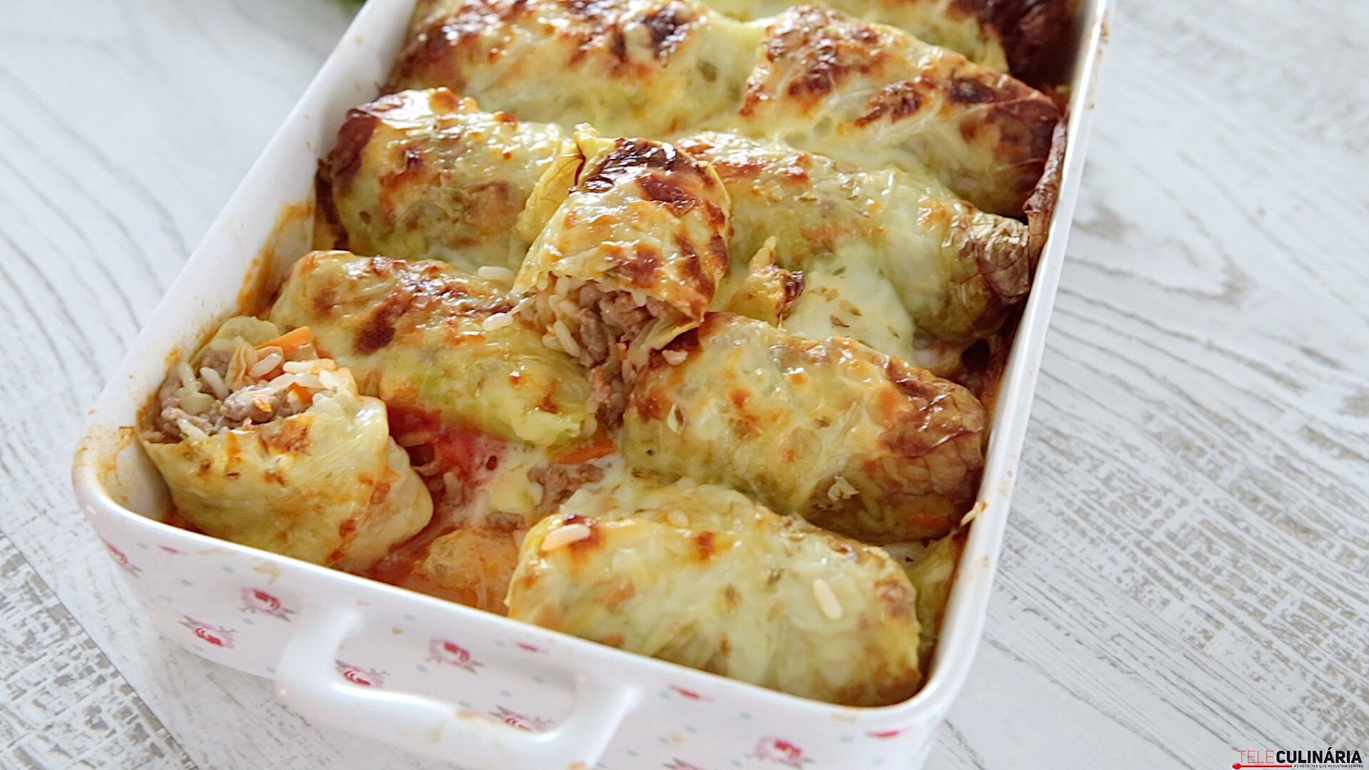 Trouxas de couve recheadas