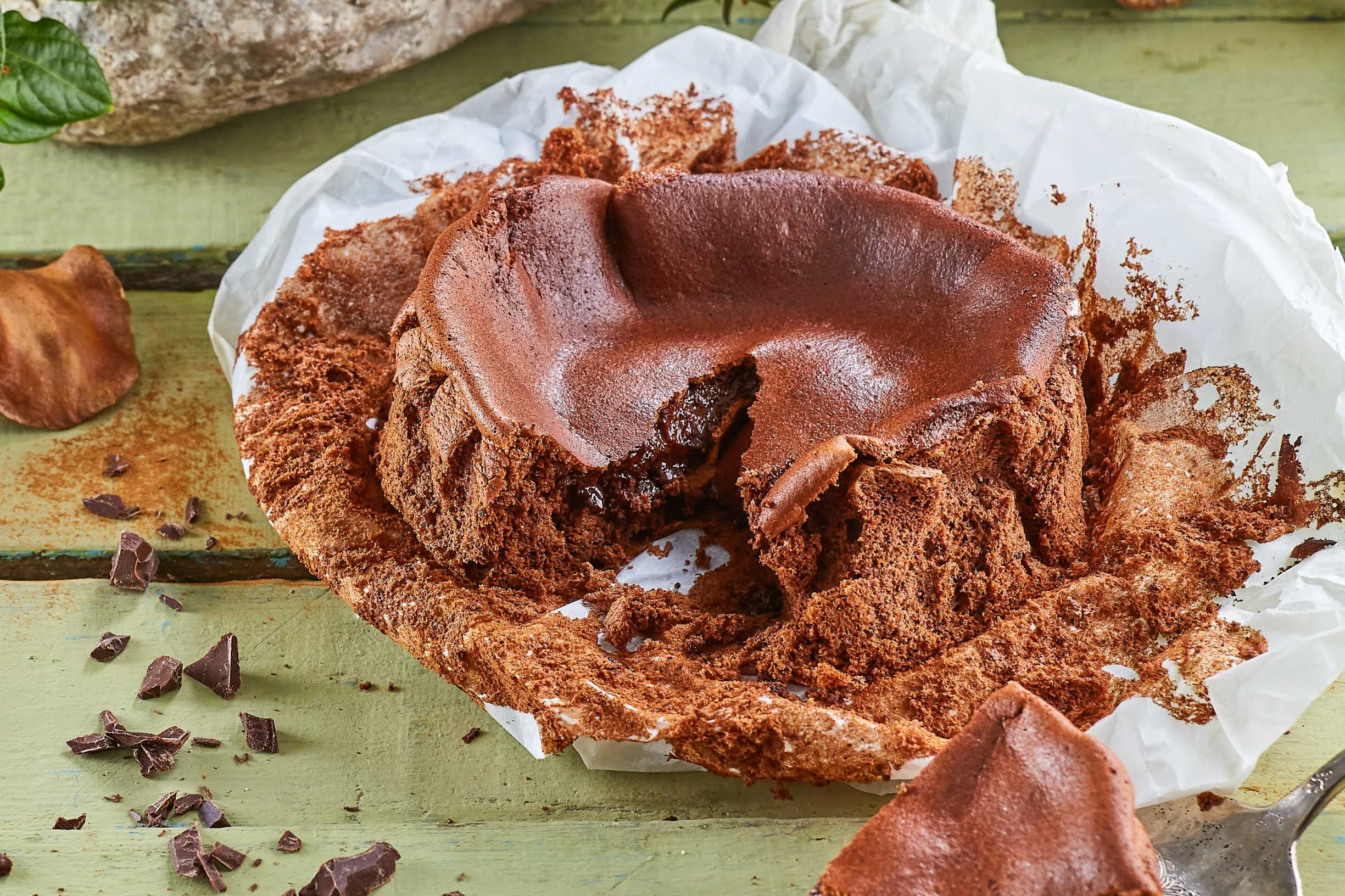 Pão de ló húmido de chocolate