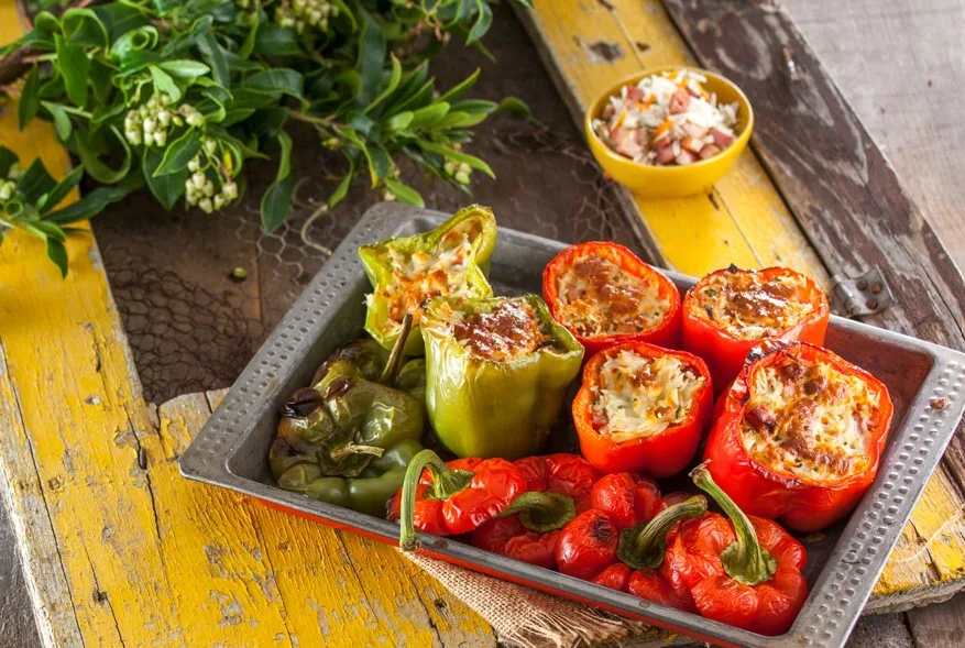 Pimentos recheados na air fryer