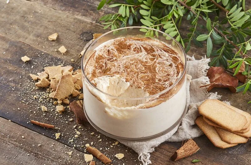 Mousse de bolacha de canela