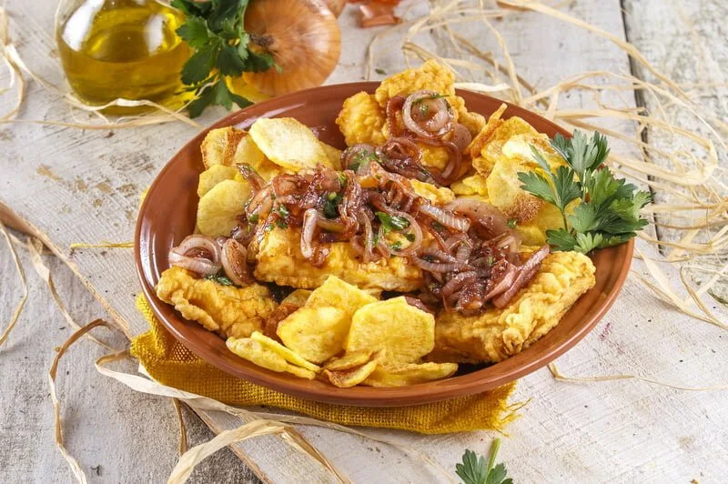 Bacalhau com vinho do Porto à minhota