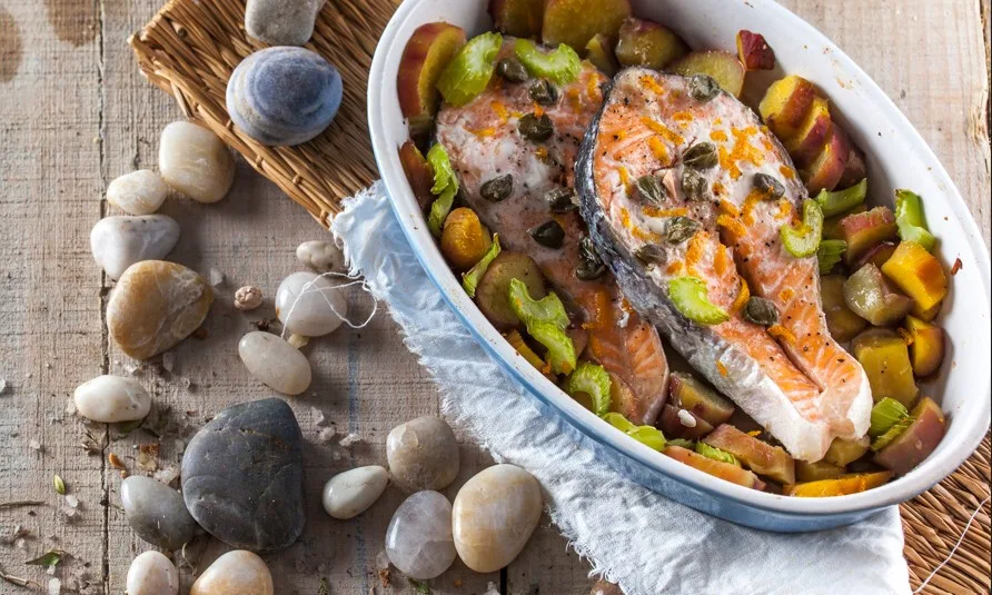 Salmão na air fryer