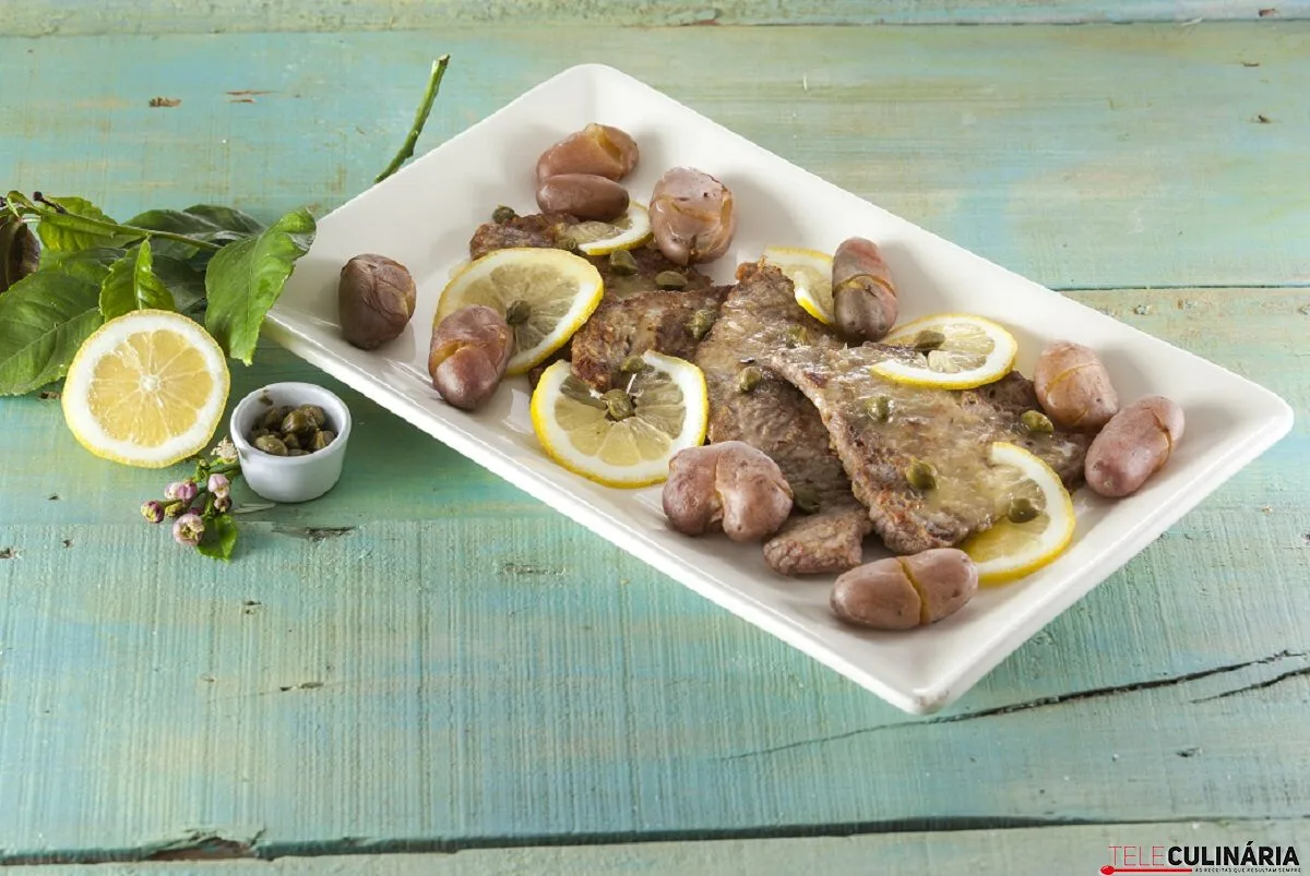 Escalopes com molho de limão