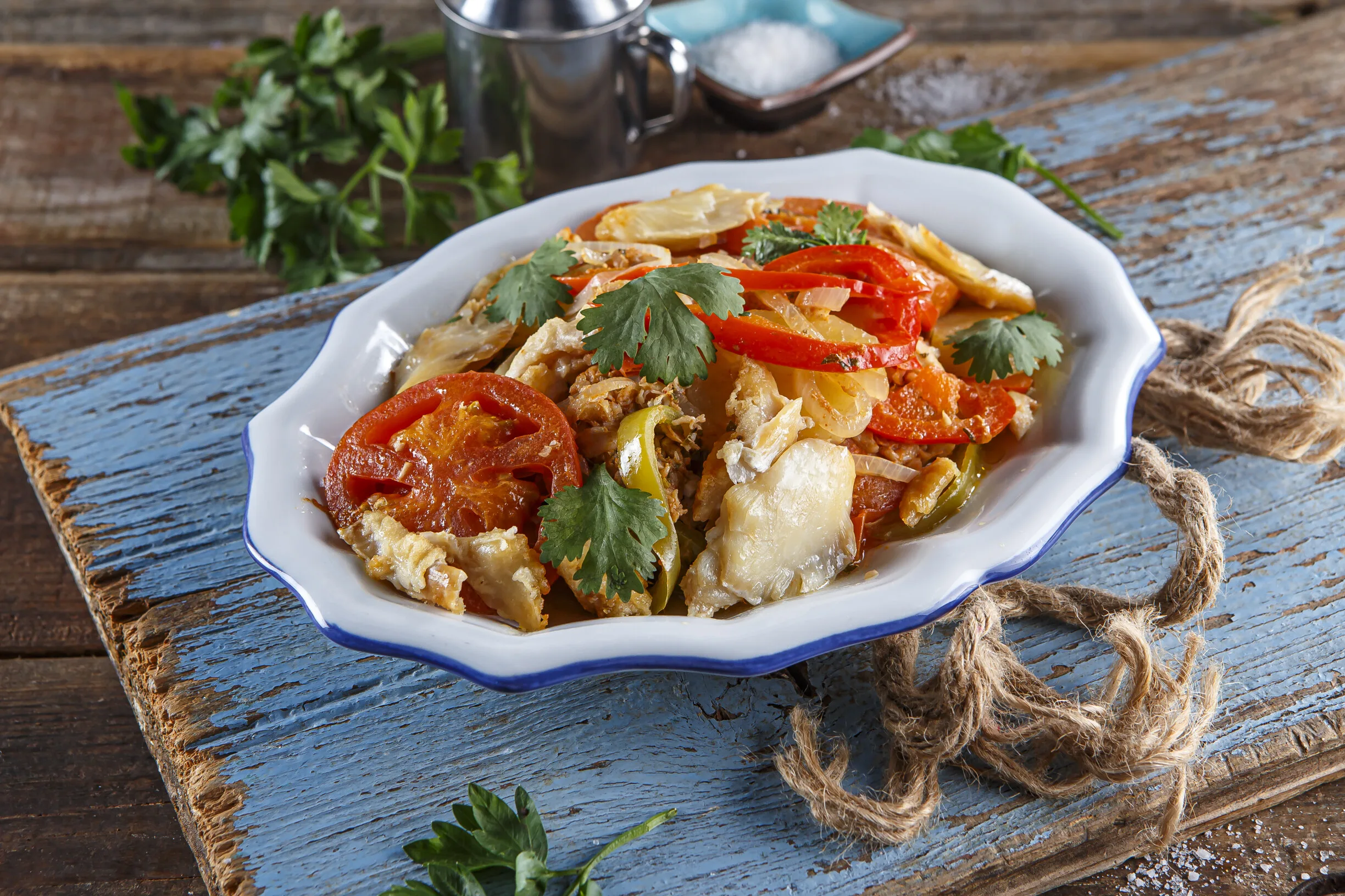 Caldeirada de bochechas de bacalhau