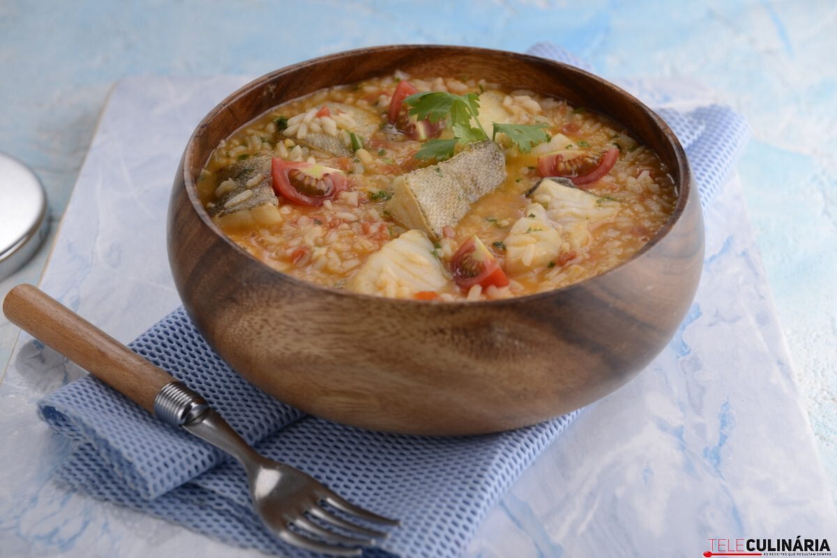Receita de arroz de bacalhau