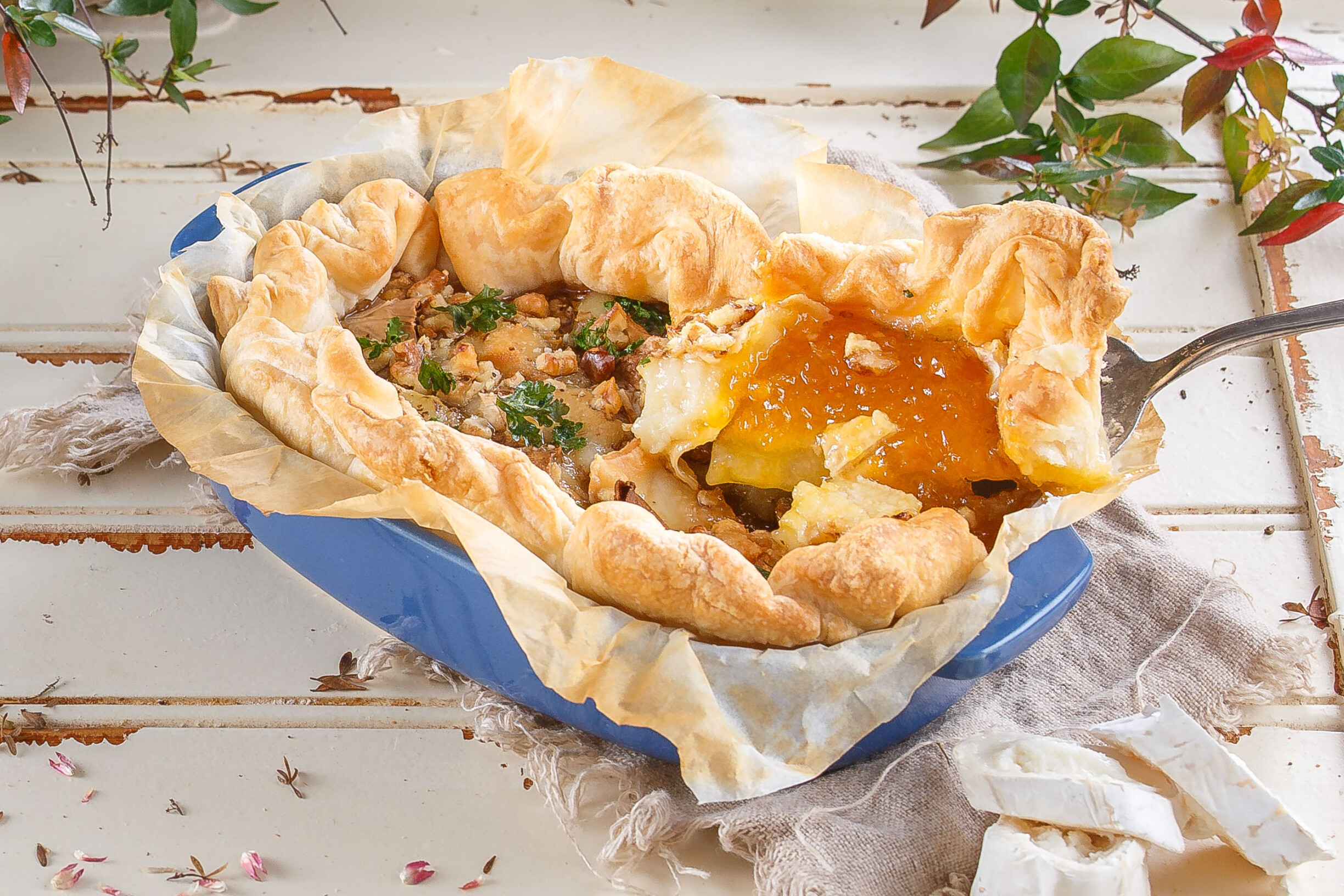 Folhado de queijo de cabra