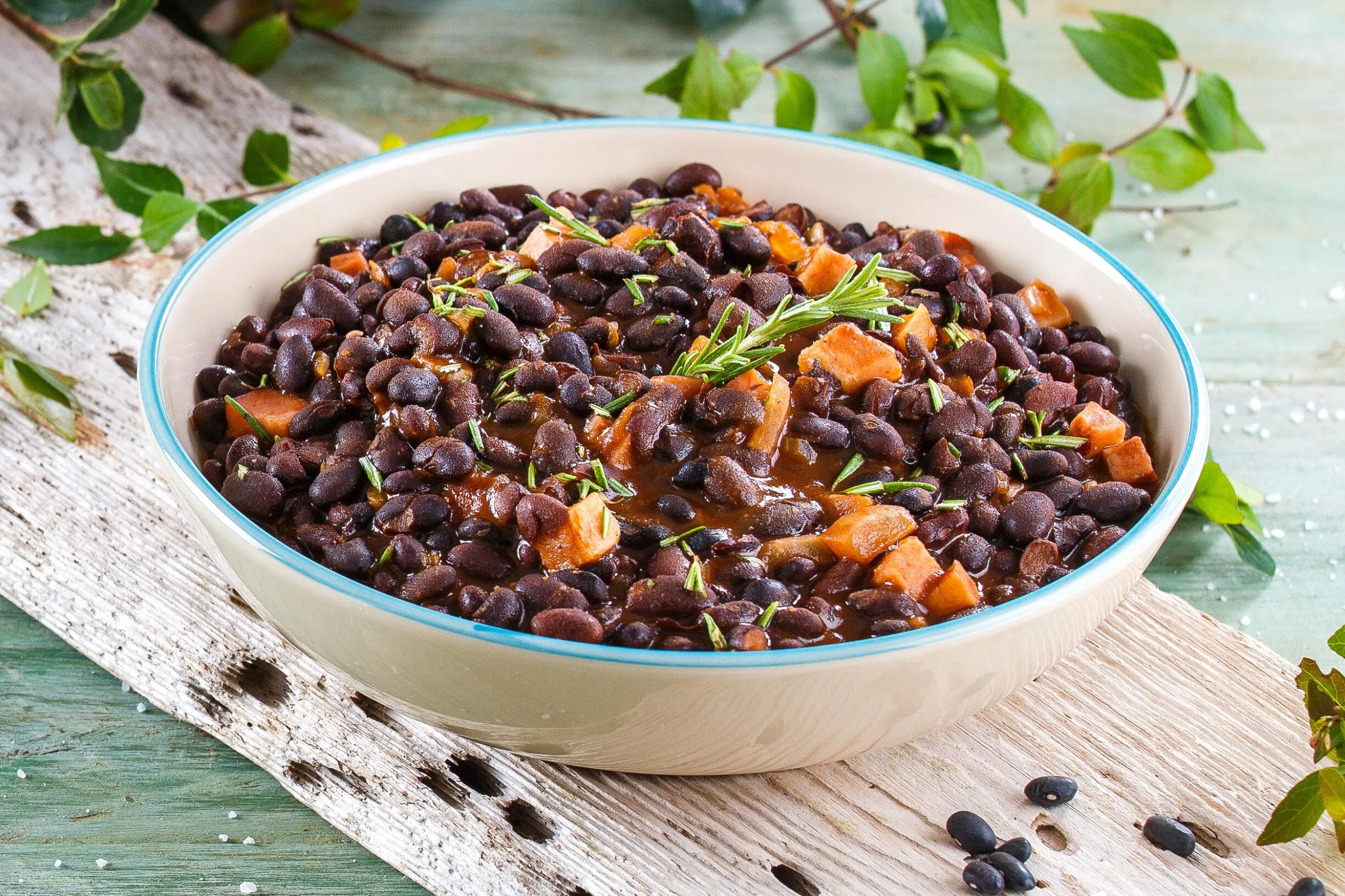 Feijão preto com bacon