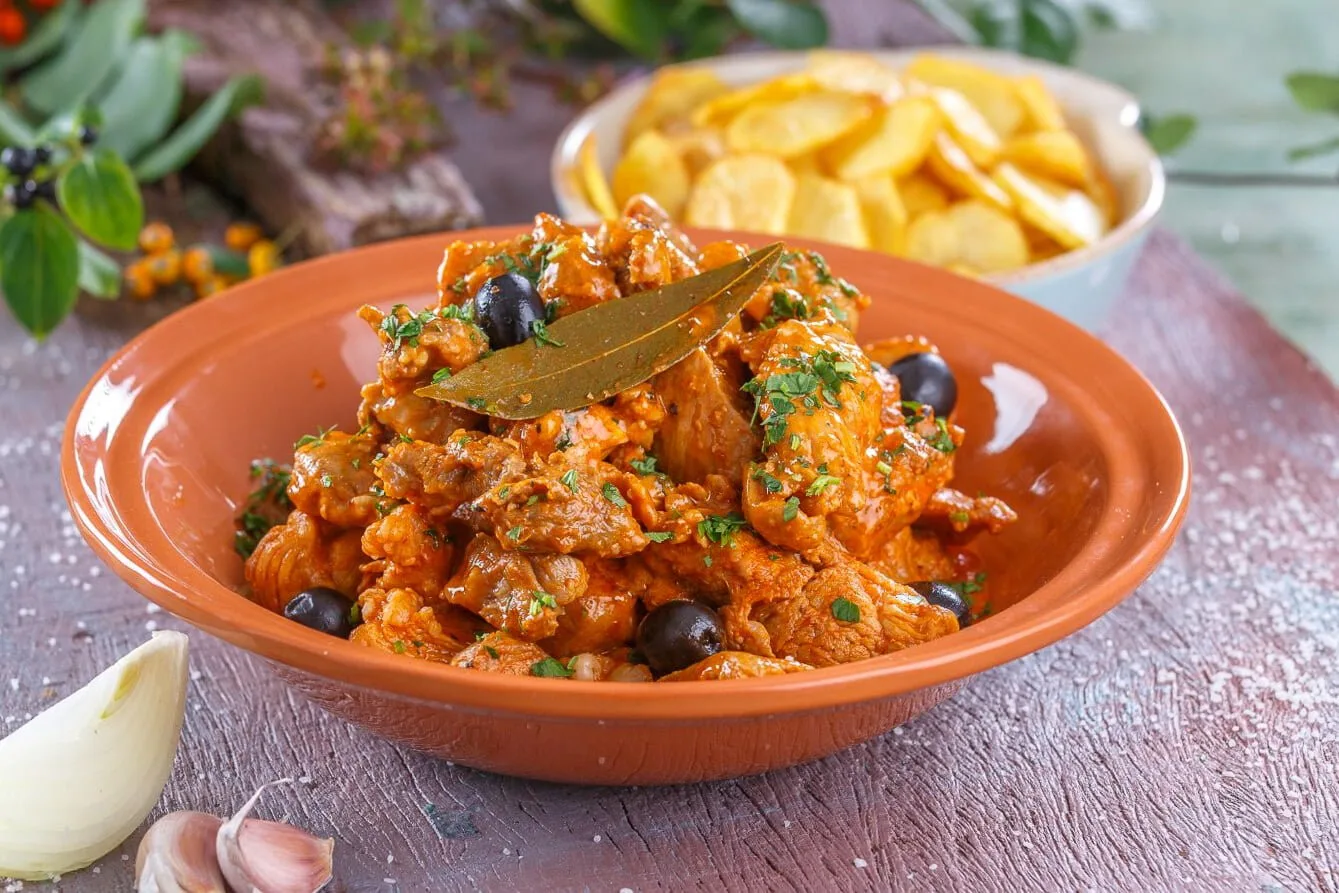 Carne de alguidar à portuguesa