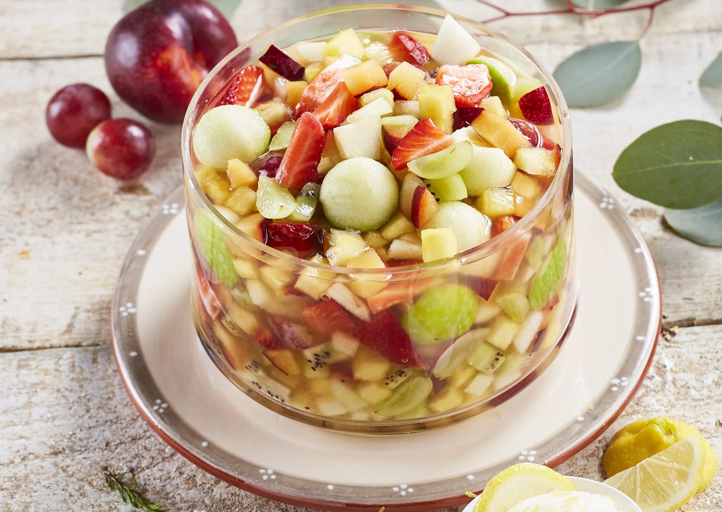 Sopa de fruta fresca