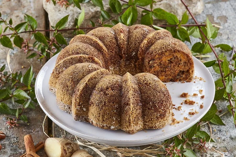 Bolo de cenoura e especiarias