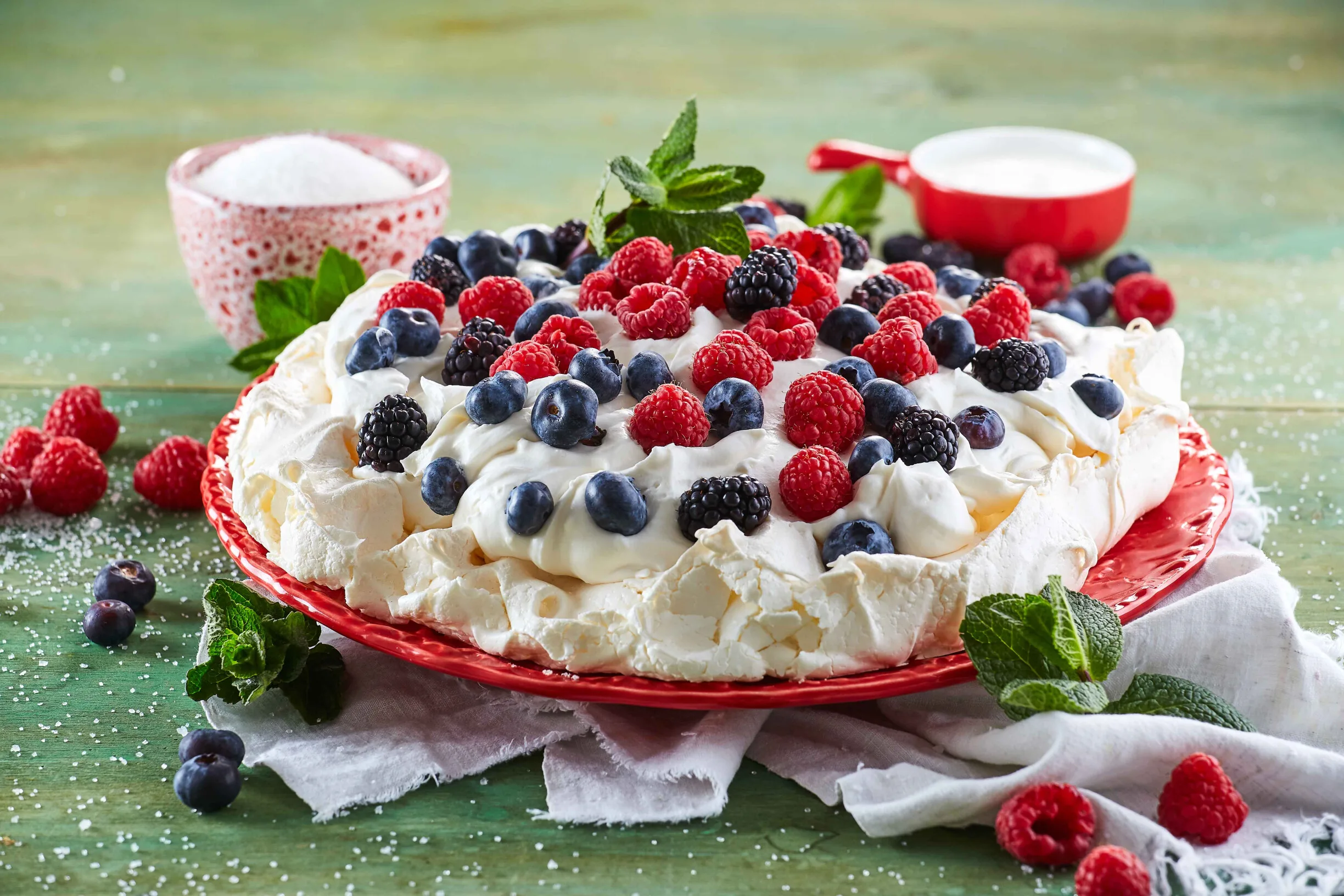 Pavlova de frutos vermelhos
