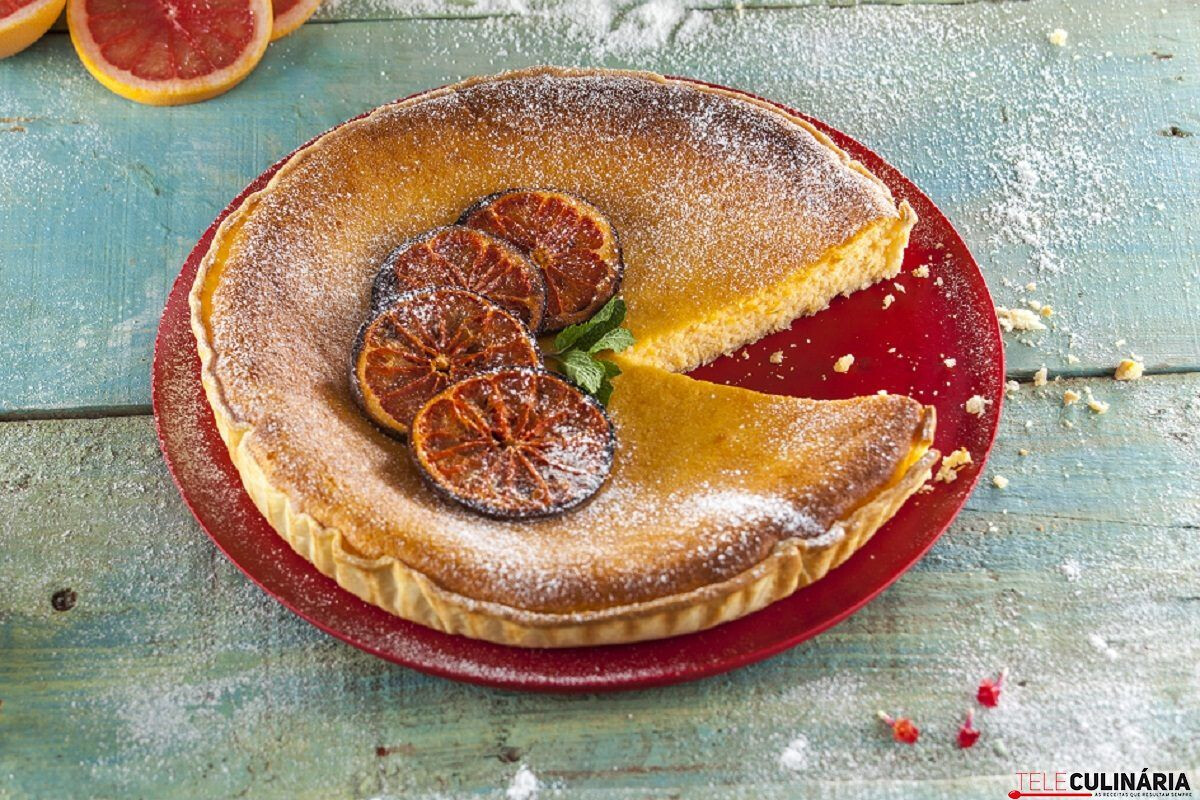 Tarte de toranja e coco