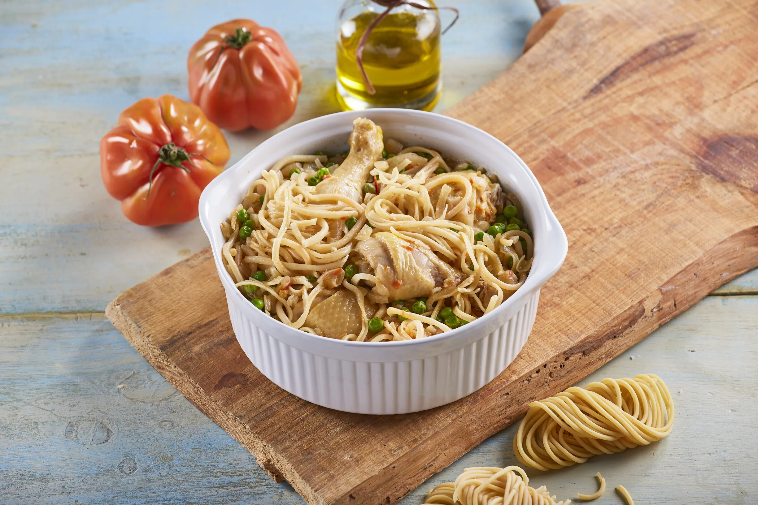 Massa meada com frango