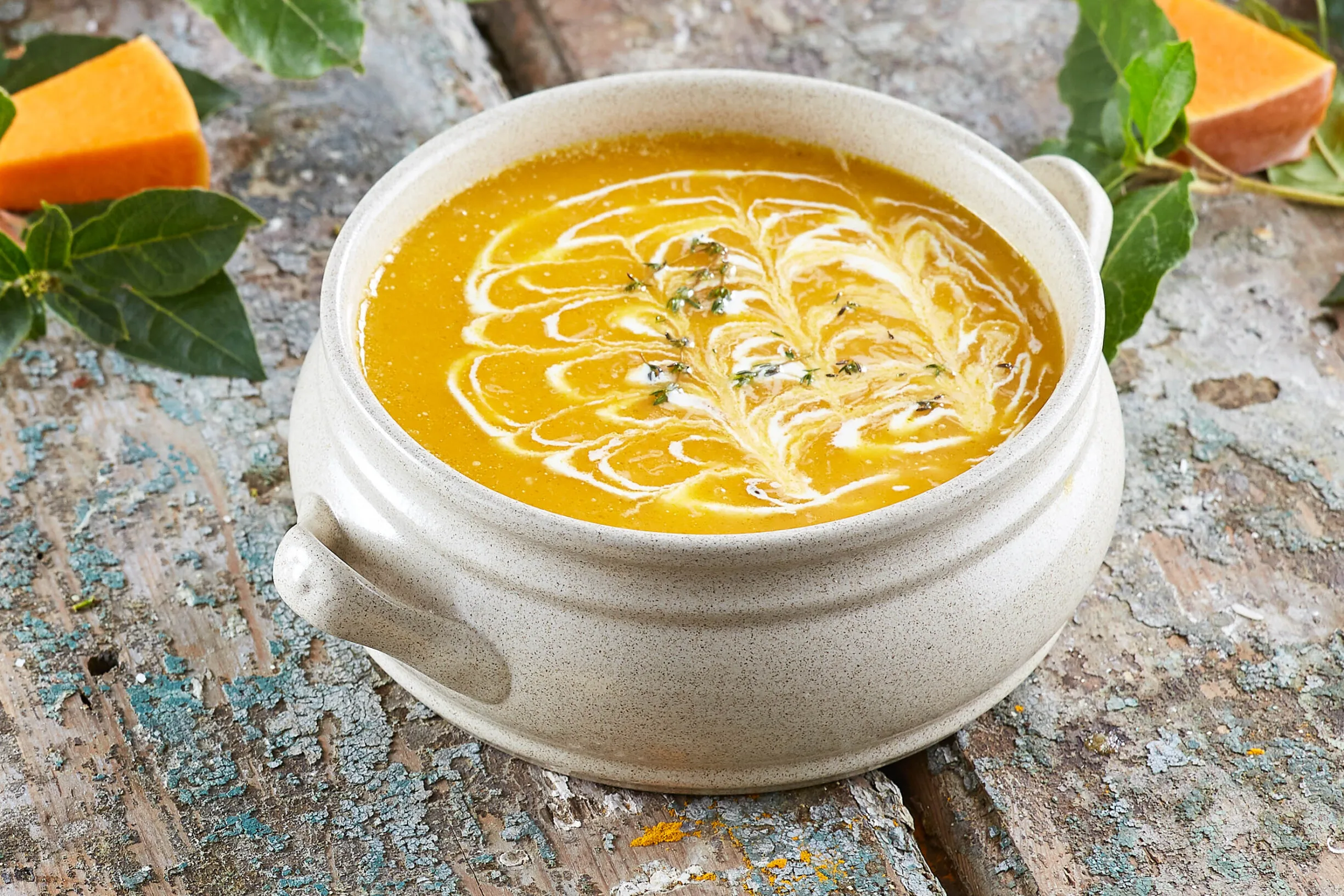 Sopa de abóbora e maçã