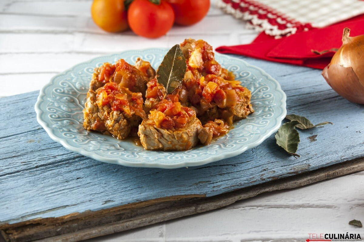 Lombinho de porco estufado no tacho