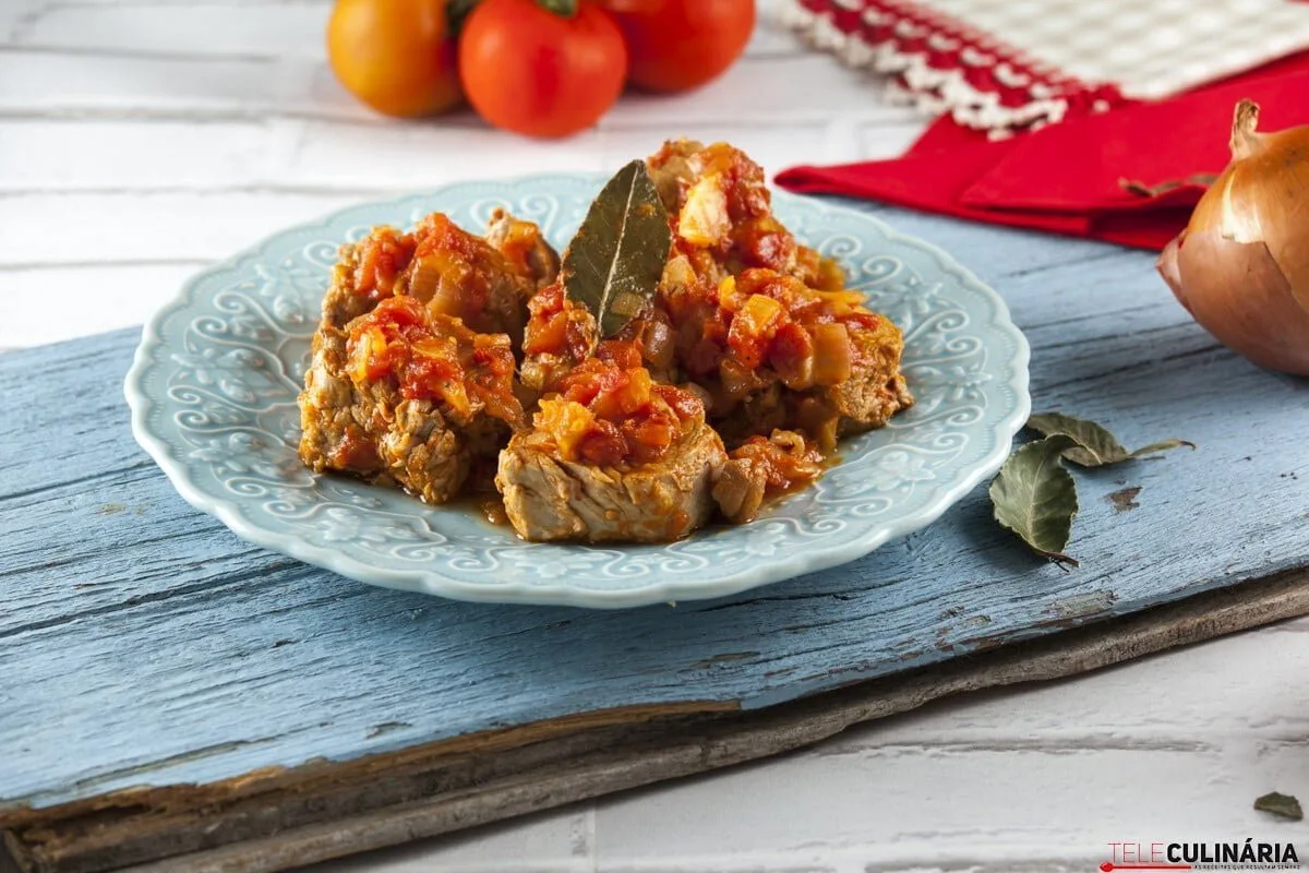 Lombinho de porco estufado no tacho