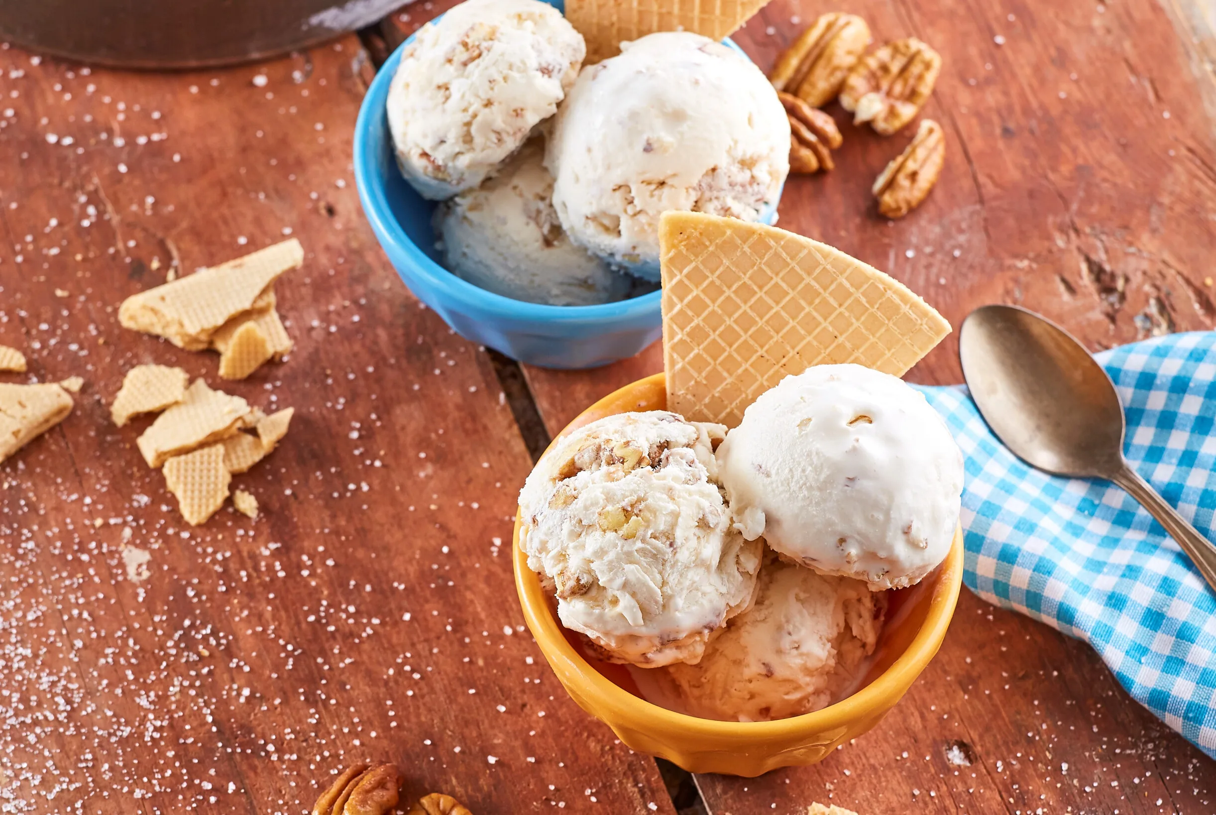 Gelado de noz pecan