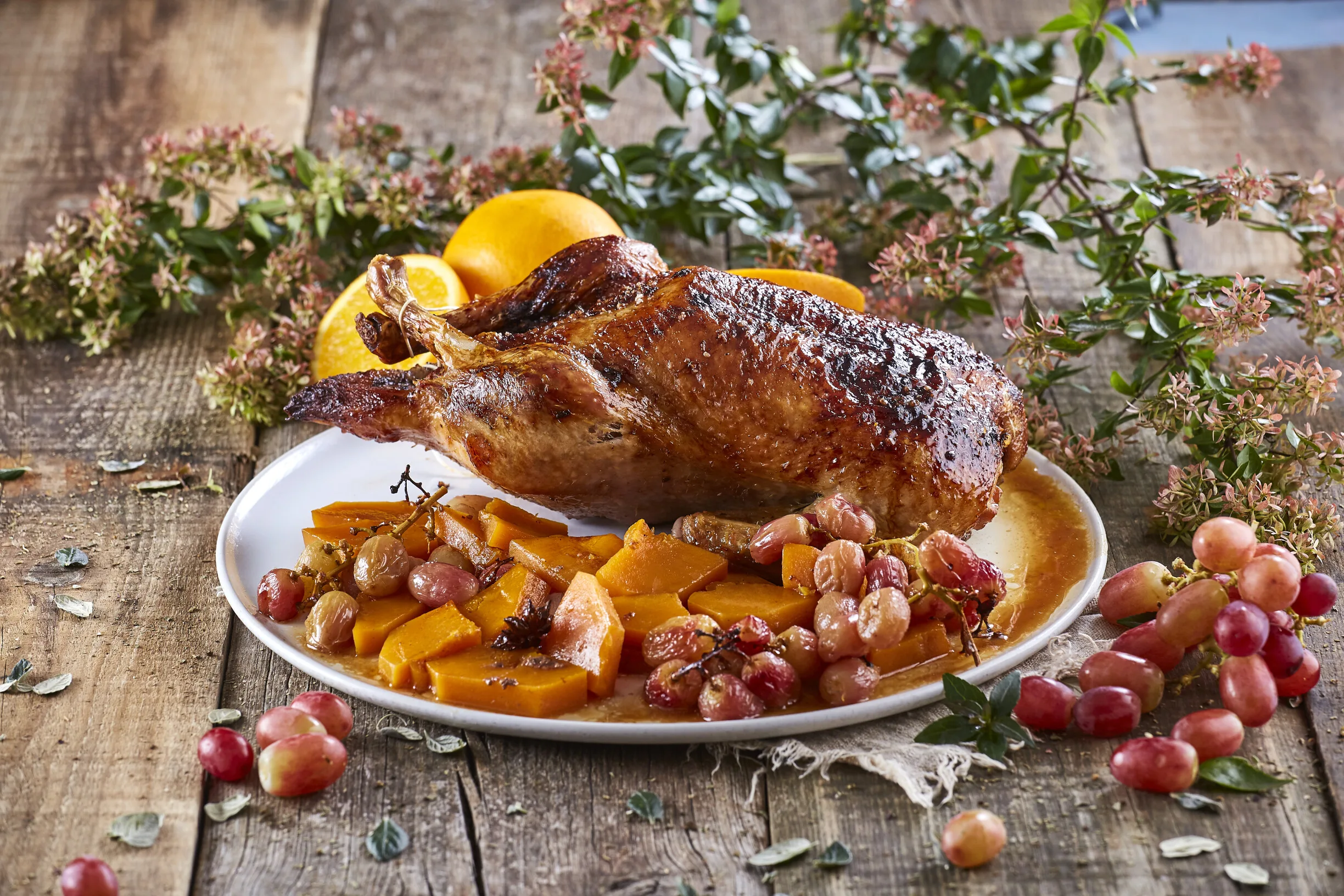 Pato com laranja e vinho do Porto