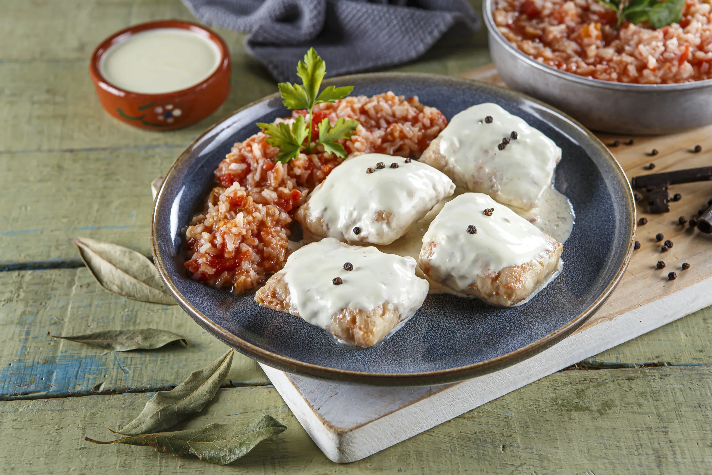 Tranches de pescada com molho de cerveja
