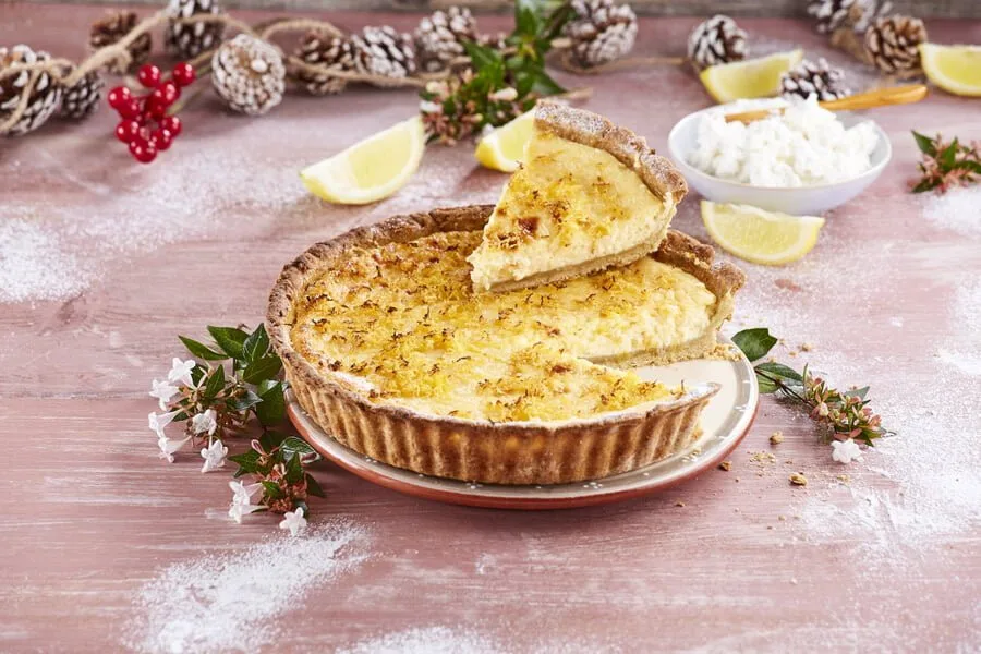 Tarte de ricota e limão