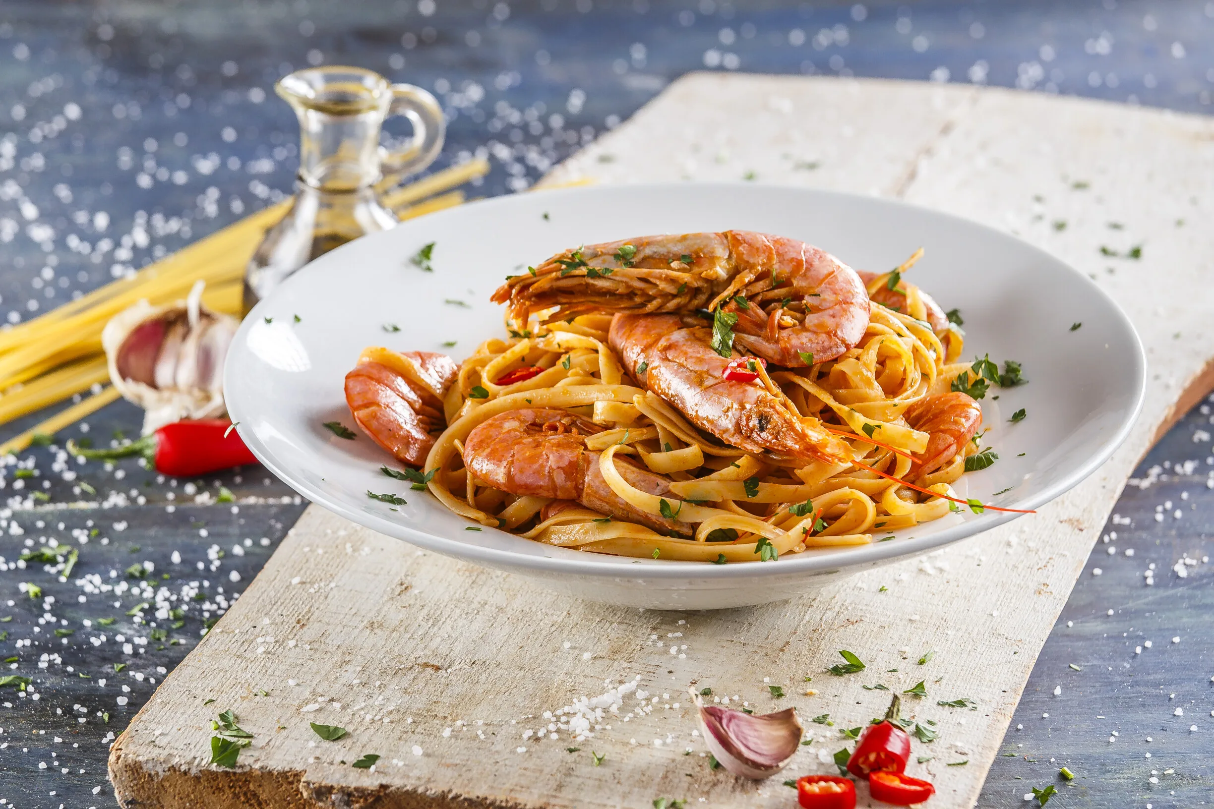 Tagliatelle de camarão