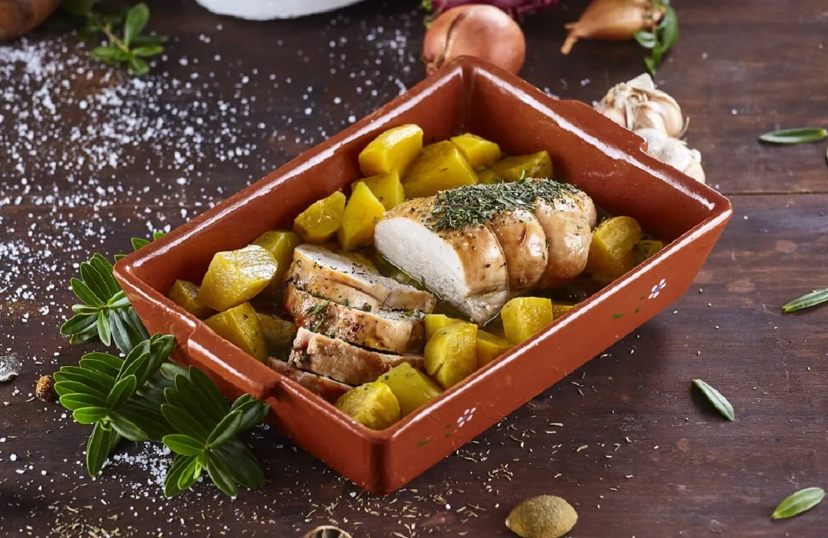 Lombo de peru assado